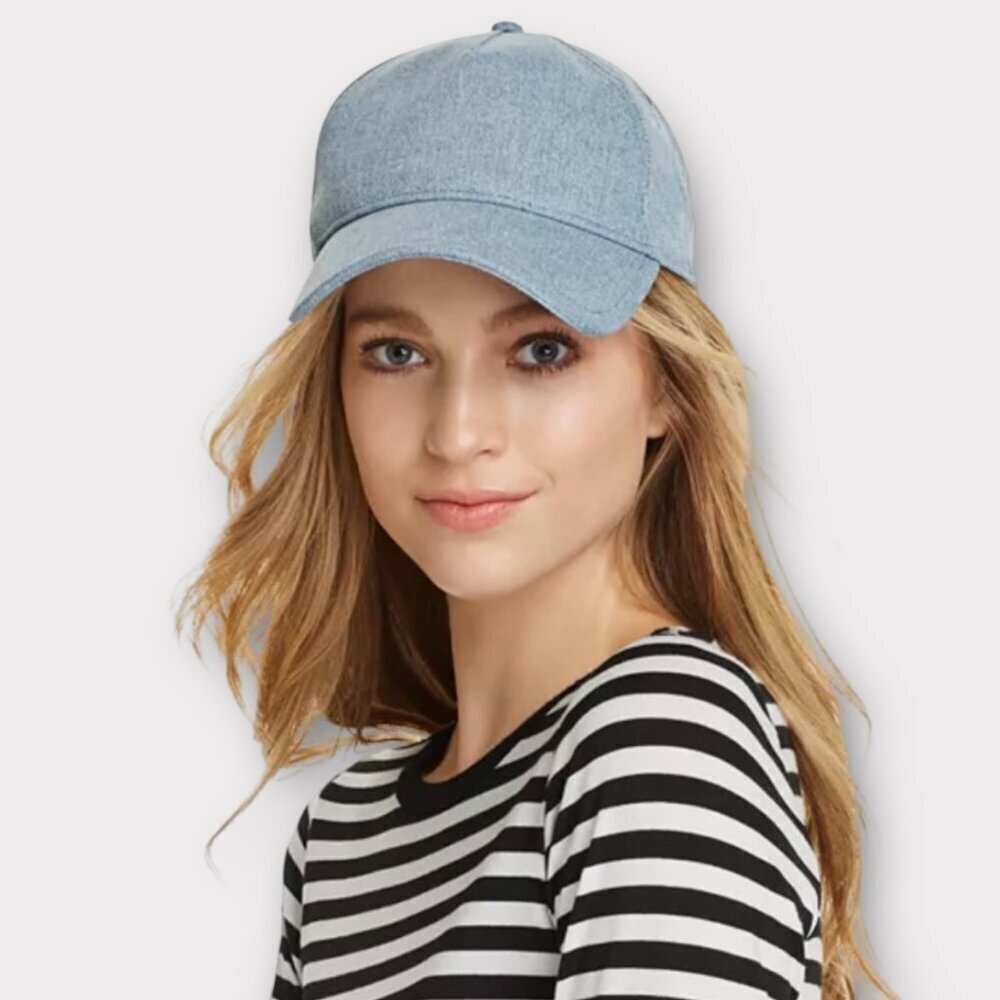 Rag & Bone Marilyn Blue Denim Baseball Cap